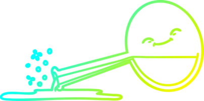 cold gradient line drawing of a cartoon spilled chemicals png