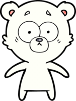 worried polar bear cartoon png