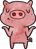 cerdo de contenido de dibujos animados png