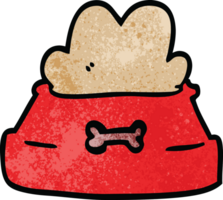 tazón de mascota de doodle de dibujos animados png