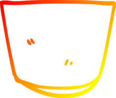 warm gradient line drawing of a cartoon glass png