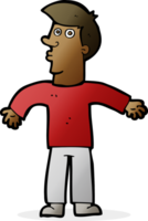 cartoon man schouderophalend png