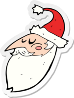 autocollant d'un visage de père noël de dessin animé png