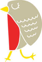 oiseau de dessin animé de style plat couleur png