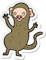 sticker of a cartoon monkey png