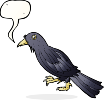 corvo de desenho animado com balão png