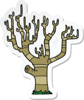 adesivo di un albero d'inverno dei cartoni animati png