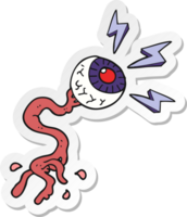 sticker van een cartoon bruto elektrische halloween oogbol png