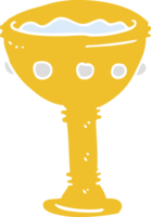 flat color illustration of goblet png