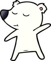 contento polare orso cartone animato png