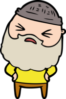 cartoon man with beard png