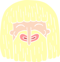 cartoon doodle bearded man png