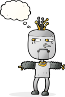 cartoon robot with thought bubble png