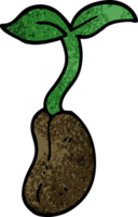 cartoon doodle of a seedling png