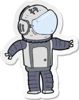 sticker of a cartoon astronaut png