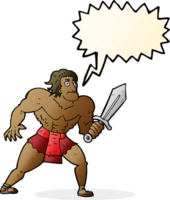 cartoon fantasy hero man with speech bubble png