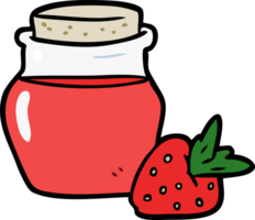 cartone animato vaso di fragola marmellata png