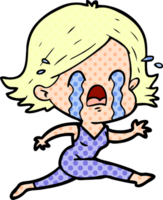 cartoon woman crying png