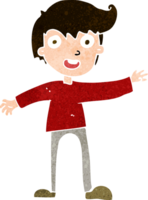 cartoon excited boy png