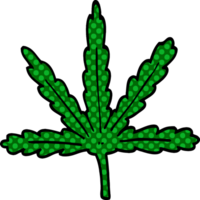 folha de maconha de desenho animado png