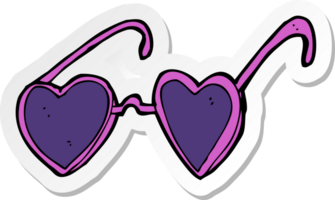 sticker of a cartoon heart sunglasses png