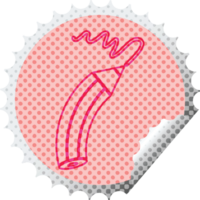 potlood tekening een lijn circulaire pellen sticker png