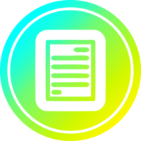 official document circular icon with cool gradient finish png