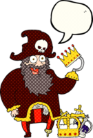 hand drawn comic book speech bubble cartoon pirate captain png