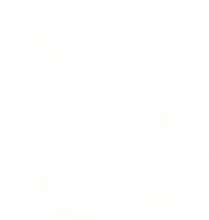 schattige kat krijttekening png