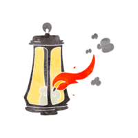 hand retro cartoon spooky lantern png