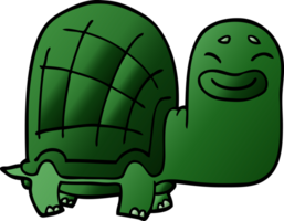 dessin animé doodle heureux tortue png