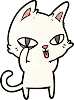 gato de dibujos animados mirando png