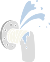 flat color illustration of leaky pipe png