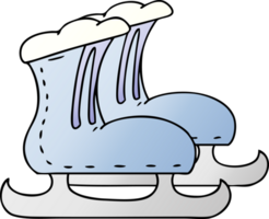 mano disegnato pendenza cartone animato scarabocchio ghiaccio pattinare stivali png
