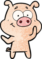 cochon dessin animé heureux png