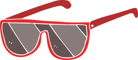 flat color illustration of sunglasses png