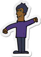 sticker of a cartoon vampire man png