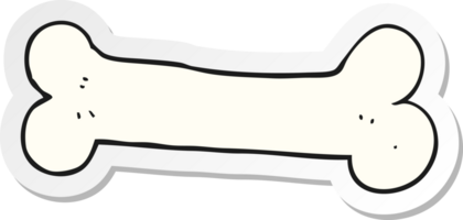 sticker of a cartoon bone png