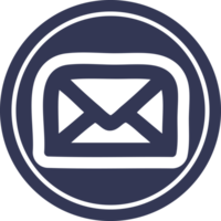 envelope letter circular icon symbol png