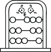 line drawing cartoon of a abacus png