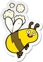 adesivo di un'ape divertente cartone animato png