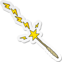 autocollant d'une baguette magique de dessin animé png