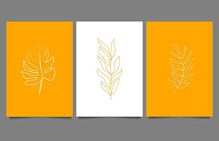 abstract wall art minimalist boho printable design set vector
