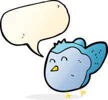 pájaro de dibujos animados con burbujas de discurso png