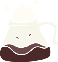 jarra de café de dibujos animados de ilustración de color plano png