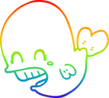 arco iris degradado línea dibujo de un dibujos animados ballena png