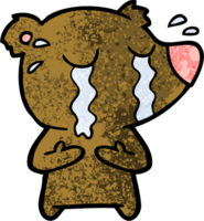 cartoon crying bear png