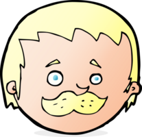 caricatura, hombre, con, bigote png