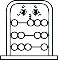 line drawing cartoon of a abacus png