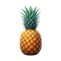 Pineapple fruit isolated on transparent background png